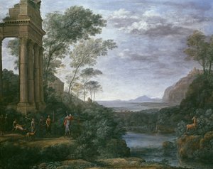 Maisema, jossa Ascanius ampuu Sylvian polttaria, 1600-luku